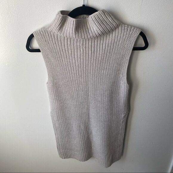 𝅺ARITZIA Wilfred Durandal Italian Wool Sleeveless Turtleneck Sweater Grey ~ XXS - Picture 7 of 12